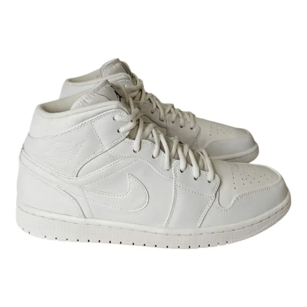 NIKE Air Jordan 1 Retro Mid 'White' Sneakers Size 11